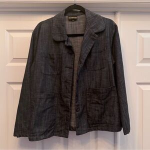 NOOWORKS DENIM WORK COAT IN EUC